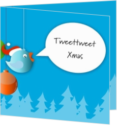 Cartoons und lustige Weihnachtskarten Designs - Weihnachtskarte christmas tweet, vk