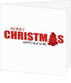 Modisch Weihnachtskarten - Weihnachtskarte merry christmas with red tree, vk