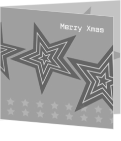Modisch Weihnachtskarten - Weihnachtskarte grey stars on grey, vk