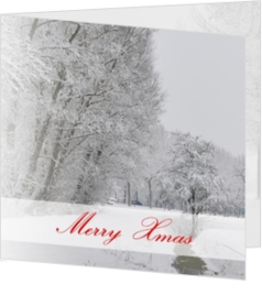Klassische Weihnachtskarten erstellen und versenden - Weihnachtskarte landscape with snow, vk