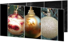 Klassische Weihnachtskarten erstellen und versenden - Weihnachtskarte 3 christmasballs in a row, ll