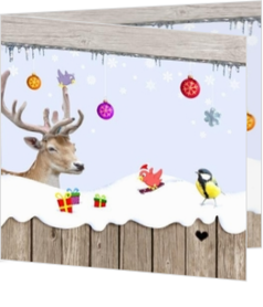 Tiere - weihnachtskarte mit hirsch, vk